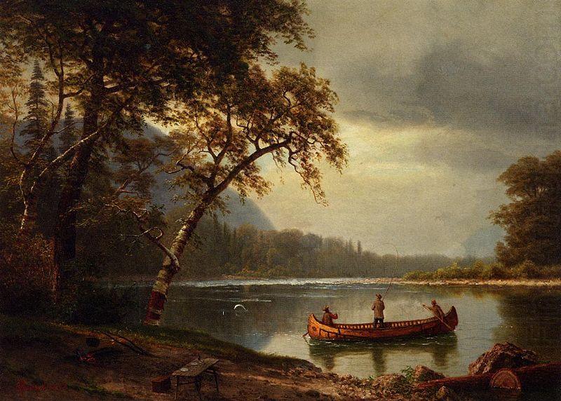 Albert Bierstadt Salmon Fishing on the Cascapediac River china oil painting image